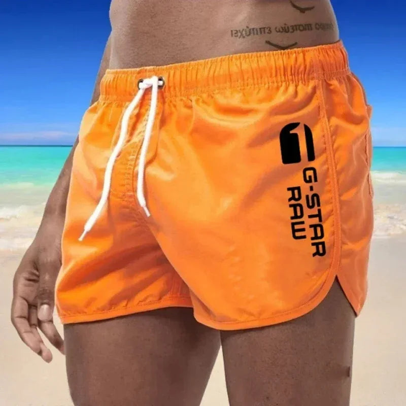 2024 Summer Men's Shorts Swimwear Man Swimsuit Swimming Trunks Sexy Beach Shorts Surf Board Male Summer Breathable Clothing