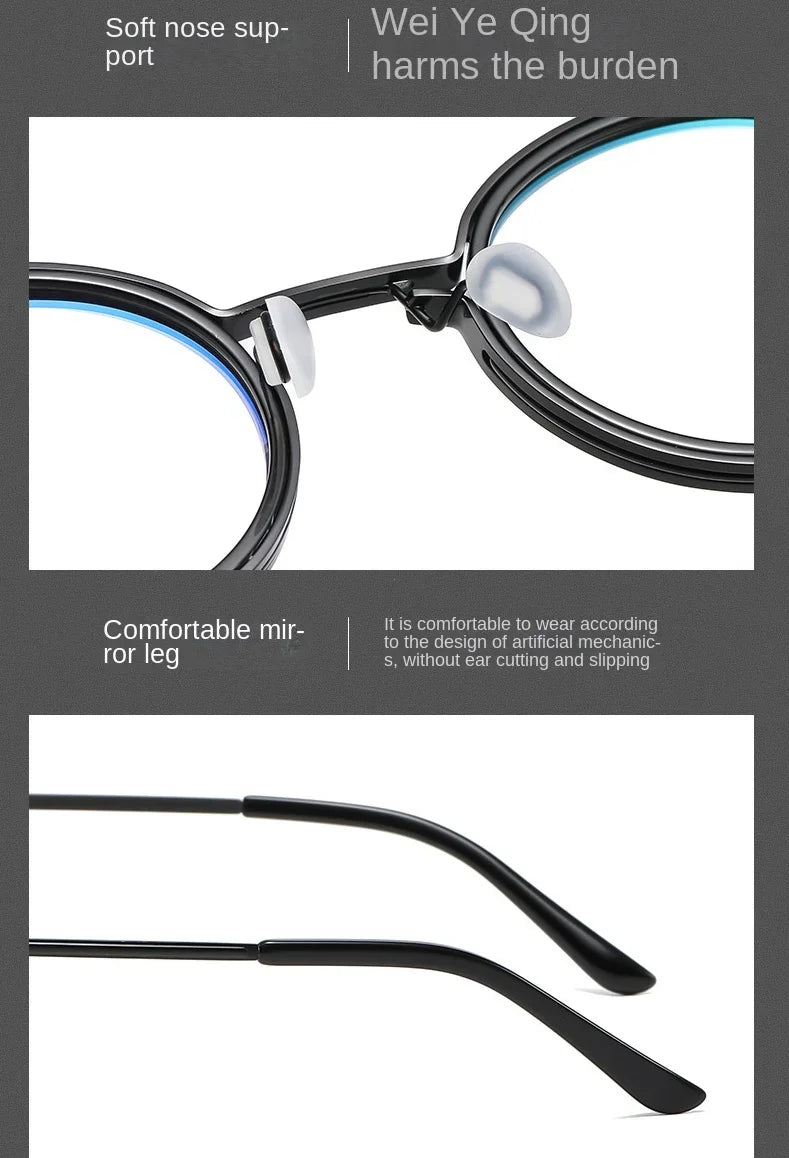 Vintage Round Metal Frame Anti Blue Light Blocking Glasses Women Men Fashion Optical Eyewear Reading Computer Eyeglasses