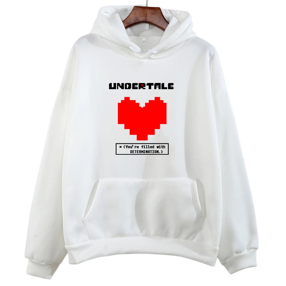 Undertale Game You're Filled with Determination Hoodies Women Casual Long Sleeve Sweatshirt for Winter/autumn Hooded Hoodie Girl