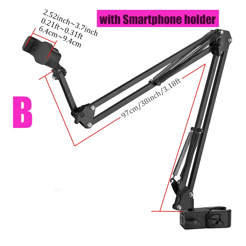 BFOLLOW Lazy Bracket Stand for Bed Desk with Tablet Mobile Phone Holder Magsafe Magnetic Mount iPhone Flexiable Boom Arm