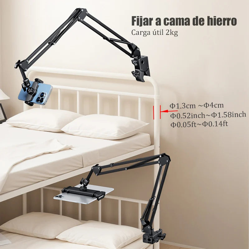 BFOLLOW Lazy Bracket Stand for Bed Desk with Tablet Mobile Phone Holder Magsafe Magnetic Mount iPhone Flexiable Boom Arm