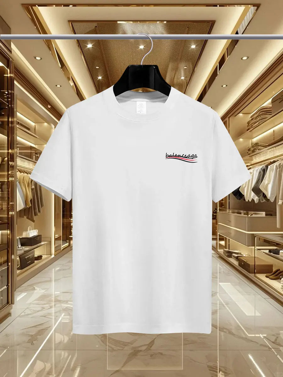 Parisian printed men's T-shirts, men's short-sleeved round-neck casual tops, international urban trends for summer and spring me