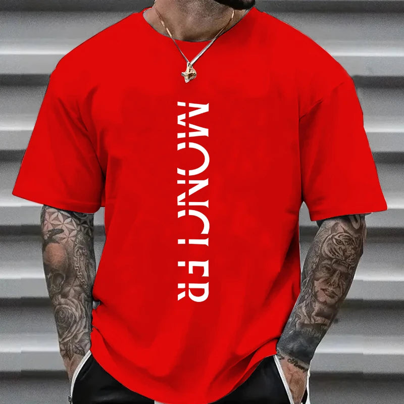 Summer Fashion Luxury Brand Y2KT-shirt 100%Cotton Flat Print Large Size Round Neck Short Sleeve Men's and Women's Top T-shirt