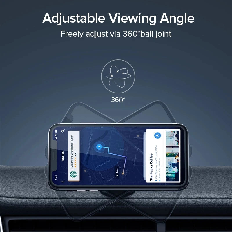 Magnetic Car Phone Holder Stand 360 Rotate For Huawei iPhone Samsung Magnet Mount Round Car Holder Dashboard Mobile Phone Holder
