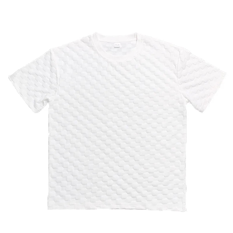European and American Oversized Fashion Brand Men's Summer New Chessboard Plaid Loose Sports and Leisure Two-Piece Set