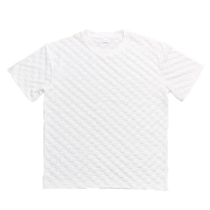 European and American Oversized Fashion Brand Men's Summer New Chessboard Plaid Loose Sports and Leisure Two-Piece Set