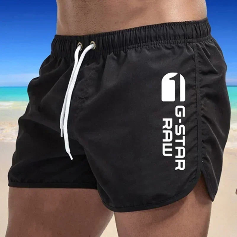 2024 Summer Men's Shorts Swimwear Man Swimsuit Swimming Trunks Sexy Beach Shorts Surf Board Male Summer Breathable Clothing