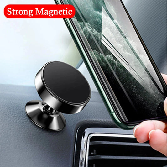 Magnetic Car Phone Holder Stand 360 Rotate For Huawei iPhone Samsung Magnet Mount Round Car Holder Dashboard Mobile Phone Holder