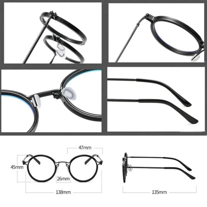 Vintage Round Metal Frame Anti Blue Light Blocking Glasses Women Men Fashion Optical Eyewear Reading Computer Eyeglasses