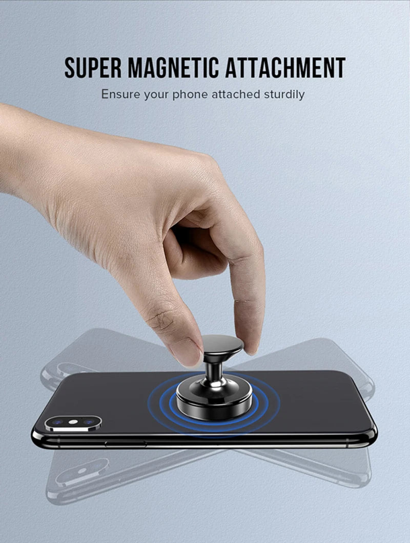 Magnetic Car Phone Holder Stand 360 Rotate For Huawei iPhone Samsung Magnet Mount Round Car Holder Dashboard Mobile Phone Holder