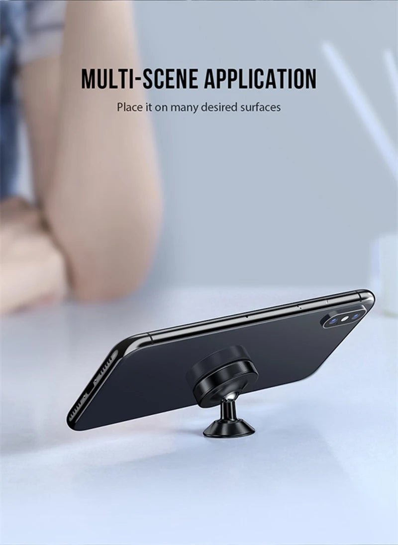 Magnetic Car Phone Holder Stand 360 Rotate For Huawei iPhone Samsung Magnet Mount Round Car Holder Dashboard Mobile Phone Holder