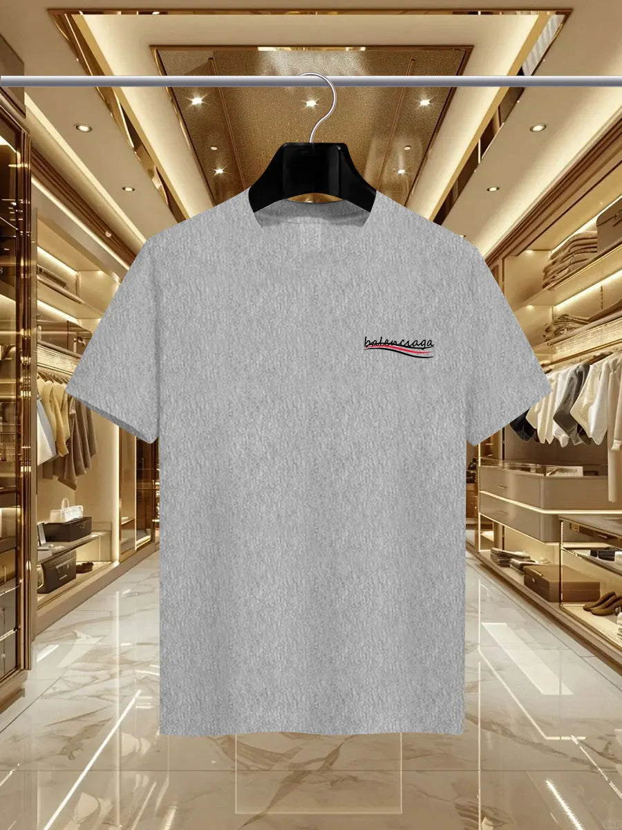 Parisian printed men's T-shirts, men's short-sleeved round-neck casual tops, international urban trends for summer and spring me