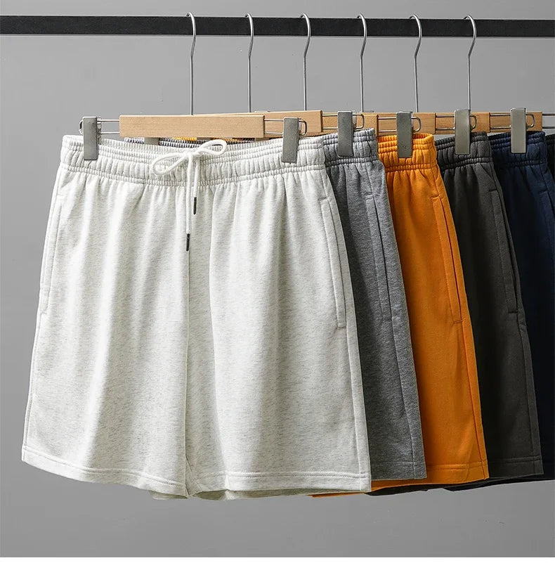 Men's Summer 100% Cotton Fashion Los Angeles Letter Printing Loose Large Casual Comfort T-Shirt Shorts Two-piece Set