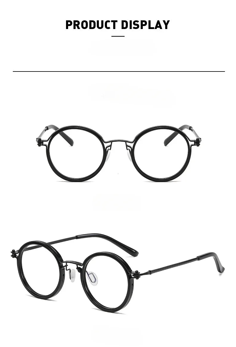 Vintage Round Metal Frame Anti Blue Light Blocking Glasses Women Men Fashion Optical Eyewear Reading Computer Eyeglasses