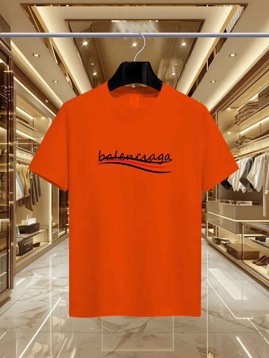 Parisian printed men's T-shirts, men's short-sleeved round-neck casual tops, international urban trends for summer and spring me