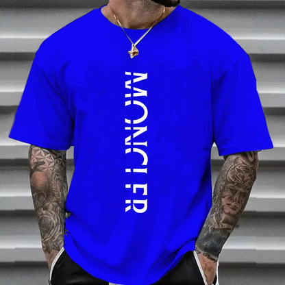 Summer Fashion Luxury Brand Y2KT-shirt 100%Cotton Flat Print Large Size Round Neck Short Sleeve Men's and Women's Top T-shirt