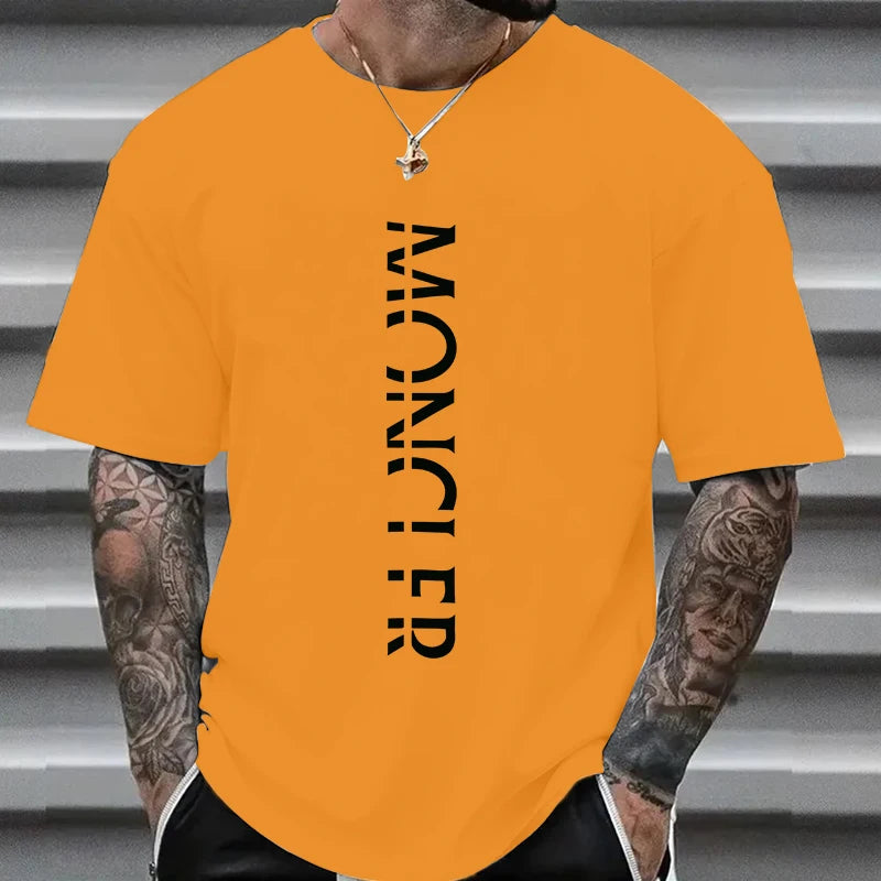 Summer Fashion Luxury Brand Y2KT-shirt 100%Cotton Flat Print Large Size Round Neck Short Sleeve Men's and Women's Top T-shirt