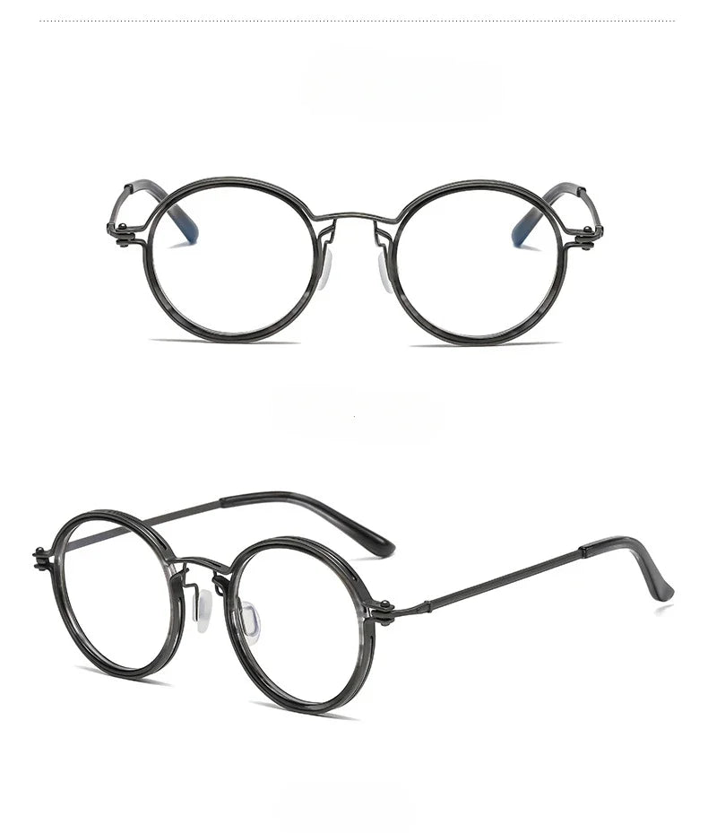 Vintage Round Metal Frame Anti Blue Light Blocking Glasses Women Men Fashion Optical Eyewear Reading Computer Eyeglasses
