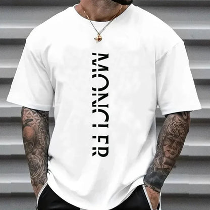 Summer Fashion Luxury Brand Y2KT-shirt 100%Cotton Flat Print Large Size Round Neck Short Sleeve Men's and Women's Top T-shirt