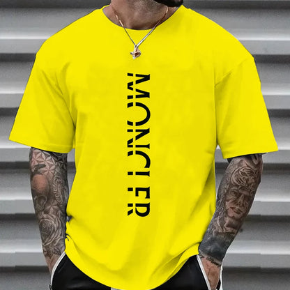 Summer Fashion Luxury Brand Y2KT-shirt 100%Cotton Flat Print Large Size Round Neck Short Sleeve Men's and Women's Top T-shirt