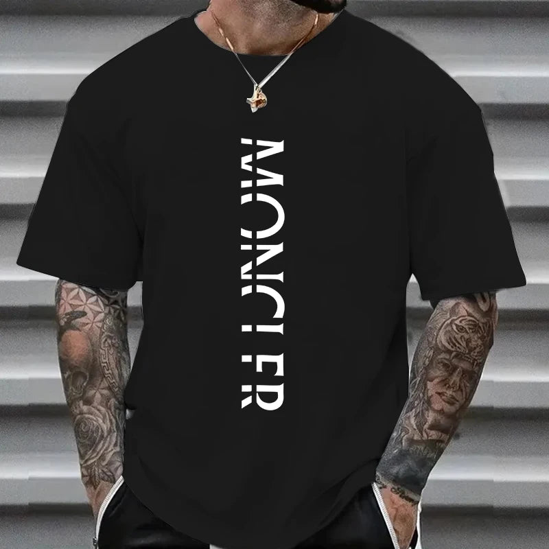 Summer Fashion Luxury Brand Y2KT-shirt 100%Cotton Flat Print Large Size Round Neck Short Sleeve Men's and Women's Top T-shirt