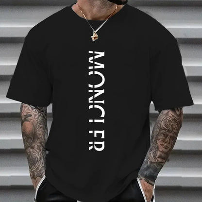 Summer Fashion Luxury Brand Y2KT-shirt 100%Cotton Flat Print Large Size Round Neck Short Sleeve Men's and Women's Top T-shirt