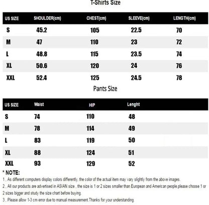 Men's 2-Piece Casual Crew Neck Short-Sleeved T-Shirt And Drawstring Shorts Set Summer Comfortable Breathable Clothing