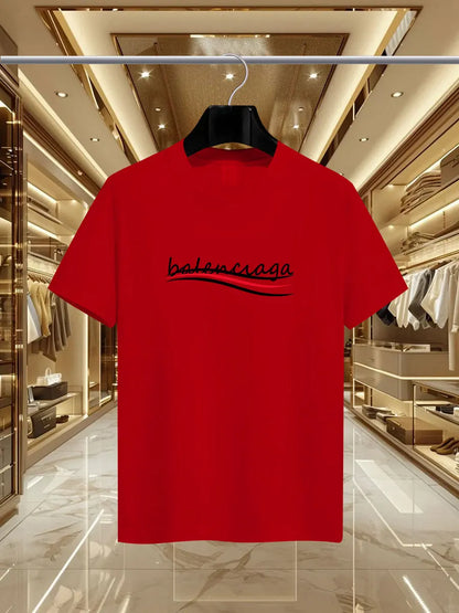 Parisian printed men's T-shirts, men's short-sleeved round-neck casual tops, international urban trends for summer and spring me