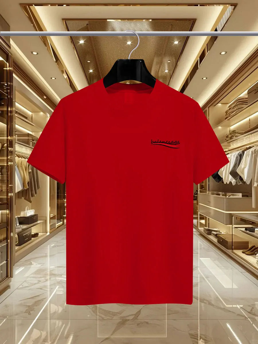Parisian printed men's T-shirts, men's short-sleeved round-neck casual tops, international urban trends for summer and spring me