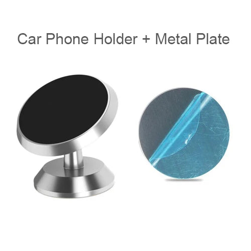 Magnetic Car Phone Holder Stand 360 Rotate For Huawei iPhone Samsung Magnet Mount Round Car Holder Dashboard Mobile Phone Holder