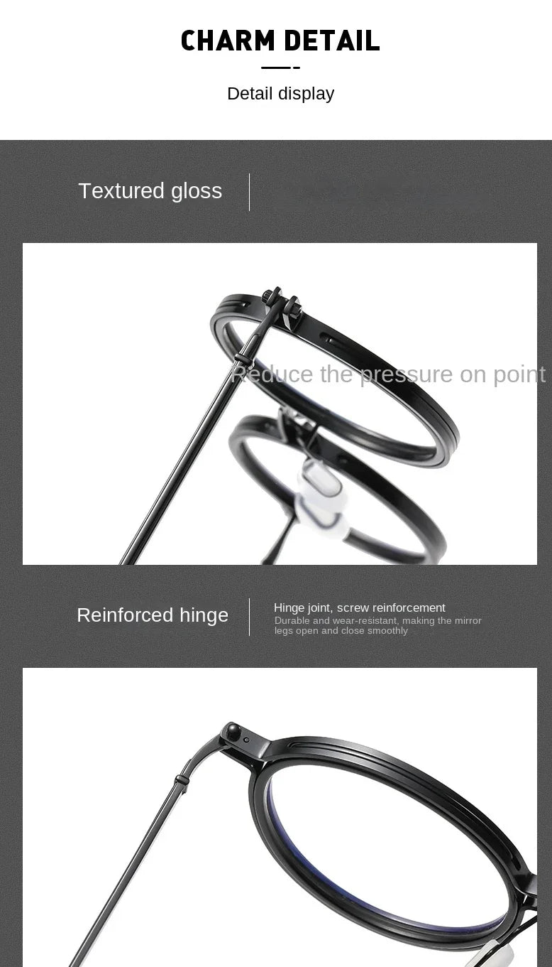 Vintage Round Metal Frame Anti Blue Light Blocking Glasses Women Men Fashion Optical Eyewear Reading Computer Eyeglasses