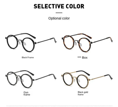 Vintage Round Metal Frame Anti Blue Light Blocking Glasses Women Men Fashion Optical Eyewear Reading Computer Eyeglasses