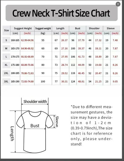 \ Summer Cotton Breathable T-shirt Men's Ins Trend Niche New Printed Loose Round Neck Versatile Commuter Top Men's Clothing