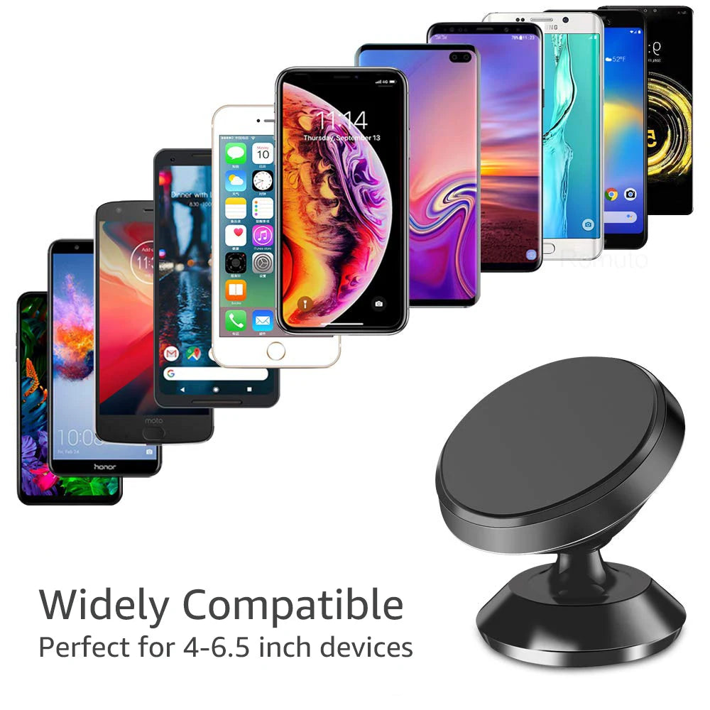Magnetic Car Phone Holder Stand 360 Rotate For Huawei iPhone Samsung Magnet Mount Round Car Holder Dashboard Mobile Phone Holder