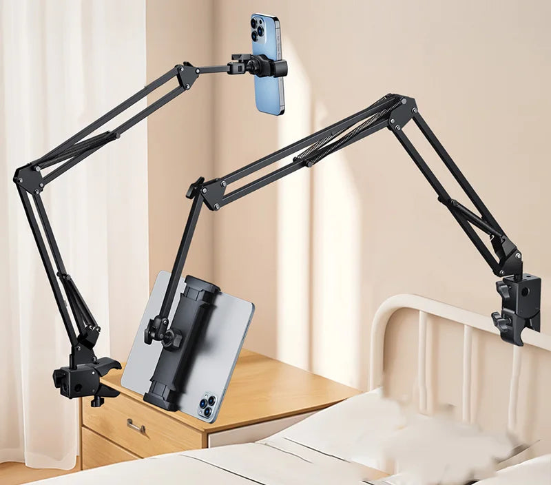 BFOLLOW Lazy Bracket Stand for Bed Desk with Tablet Mobile Phone Holder Magsafe Magnetic Mount iPhone Flexiable Boom Arm