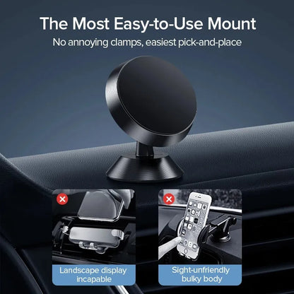 Magnetic Car Phone Holder Stand 360 Rotate For Huawei iPhone Samsung Magnet Mount Round Car Holder Dashboard Mobile Phone Holder