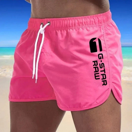 2024 Summer Men's Shorts Swimwear Man Swimsuit Swimming Trunks Sexy Beach Shorts Surf Board Male Summer Breathable Clothing