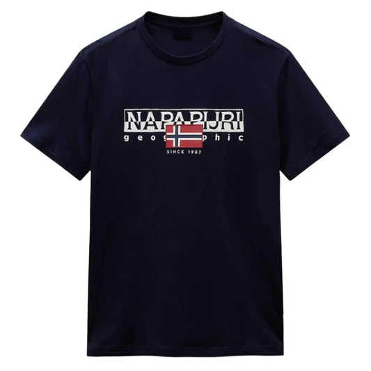 Luxury brand cotton men's and women's T-shirts short Napapijri men's Elmer short-sleeved peripheral pattern print summer fashion