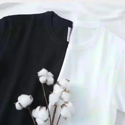 Suitable for Men's and Women's Cotton Short Sleeved T-shirts in The Summer of 2025. New American Loose Round Neck Top Trend