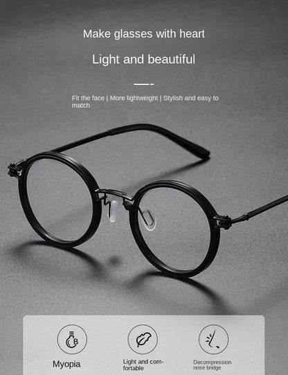 Vintage Round Metal Frame Anti Blue Light Blocking Glasses Women Men Fashion Optical Eyewear Reading Computer Eyeglasses