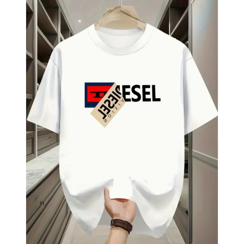 Suitable for Men's and Women's Cotton Short Sleeved T-shirts in The Summer of 2025. New American Loose Round Neck Top Trend