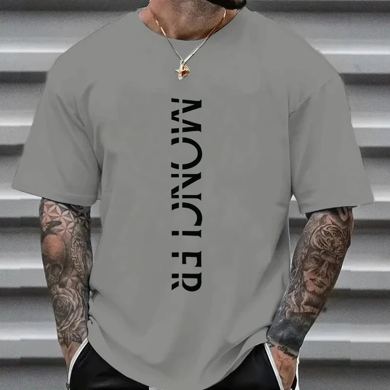 Summer Fashion Luxury Brand Y2KT-shirt 100%Cotton Flat Print Large Size Round Neck Short Sleeve Men's and Women's Top T-shirt