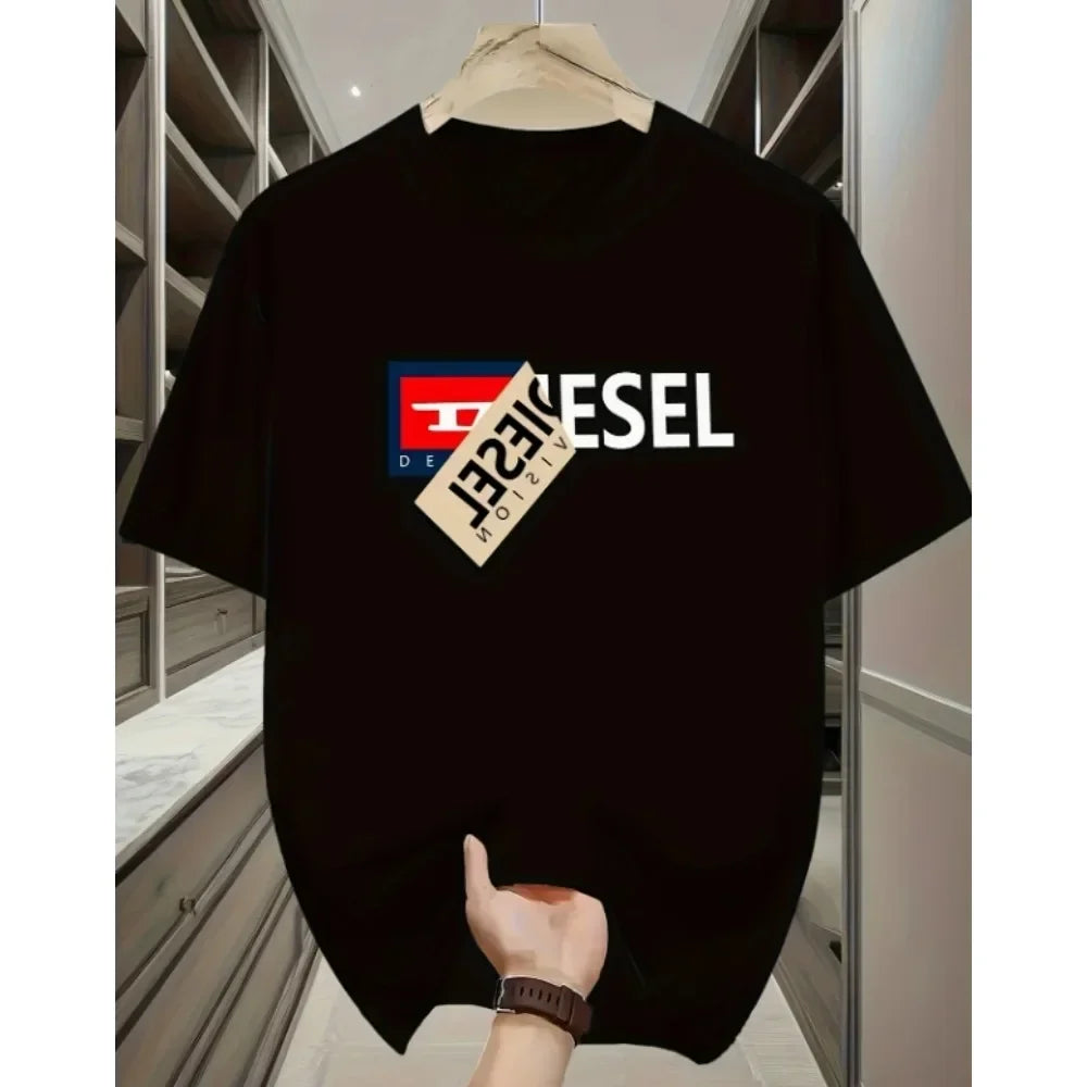 Suitable for Men's and Women's Cotton Short Sleeved T-shirts in The Summer of 2025. New American Loose Round Neck Top Trend