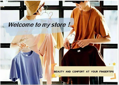 \ Summer Cotton Breathable T-shirt Men's Ins Trend Niche New Printed Loose Round Neck Versatile Commuter Top Men's Clothing