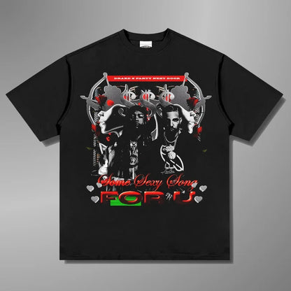 Drake and PartyNextDoor Some Sex Song 4 U 2025 T-shirt Men Women Harajuku O-neck Summer Casual T Shirt Cotton Tops Clothing Tee