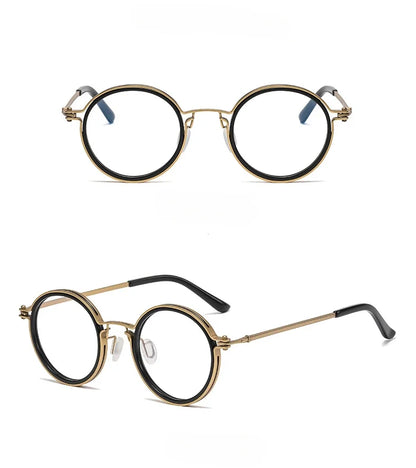 Vintage Round Metal Frame Anti Blue Light Blocking Glasses Women Men Fashion Optical Eyewear Reading Computer Eyeglasses