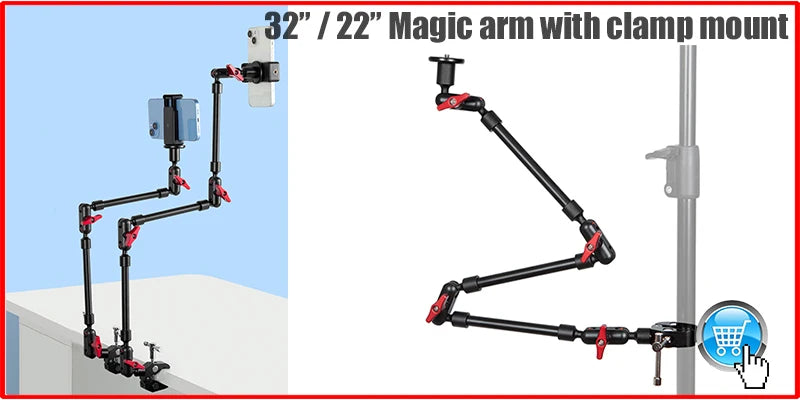BFOLLOW Lazy Bracket Stand for Bed Desk with Tablet Mobile Phone Holder Magsafe Magnetic Mount iPhone Flexiable Boom Arm