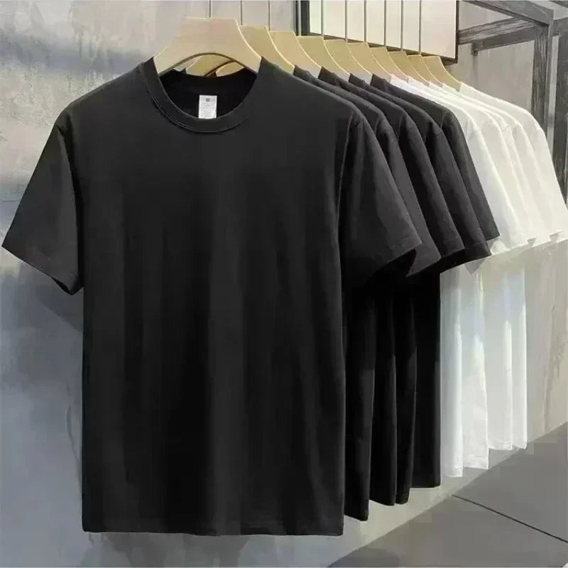 Suitable for Men's and Women's Cotton Short Sleeved T-shirts in The Summer of 2025. New American Loose Round Neck Top Trend