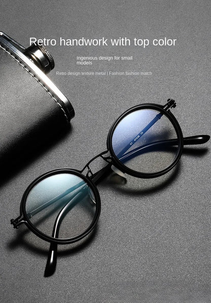 Vintage Round Metal Frame Anti Blue Light Blocking Glasses Women Men Fashion Optical Eyewear Reading Computer Eyeglasses