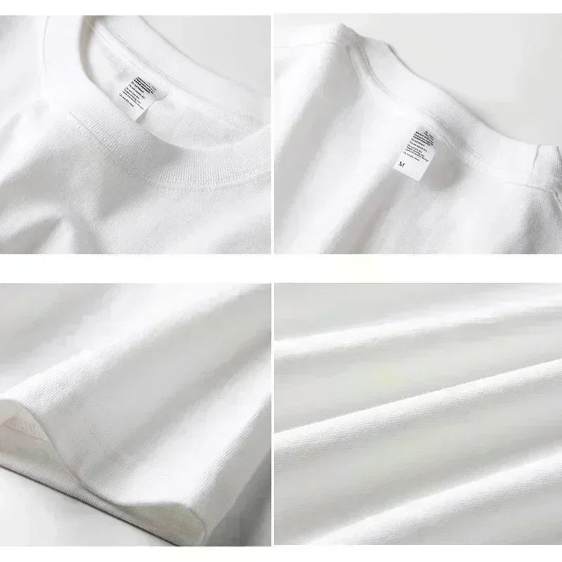 New 2025 Summer Pure Cotton American Retro Trend Personalized Design Printed Men's and Women's  T-shirt Loose Casual Top